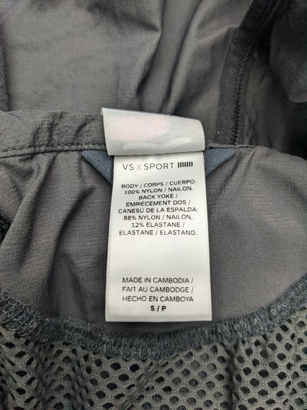 VSX Victoria Secret Sport Womens Black zip up Running Jacket S Removable Sleeve - Picture 5 of 12